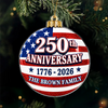 Custom Family Name US 250th Anniversary 1776-2026 Patriot Acrylic Ornament TH10 170765