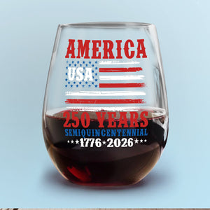 America 250 Years Semiquincentennial Wine Glass TH10 894673