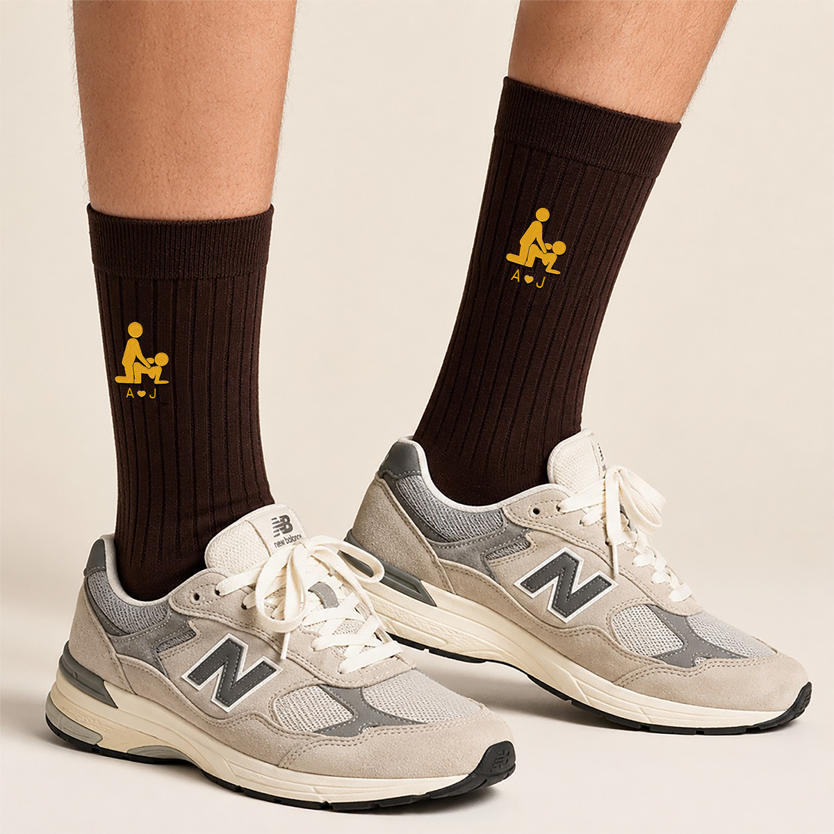 Personalized Funny Couple Embroidered Socks, Romantic Gift for Husband & Boyfriend HO82 903390