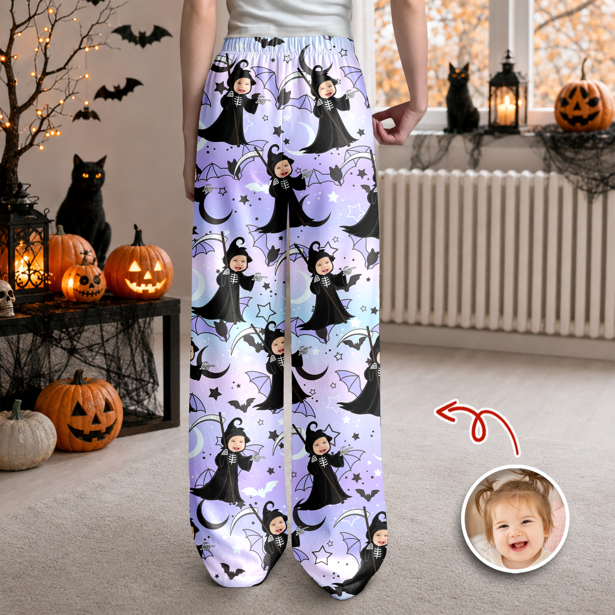 Personalized Face Halloween Sweatpants Funny Family Halloween Gift HA75 922014