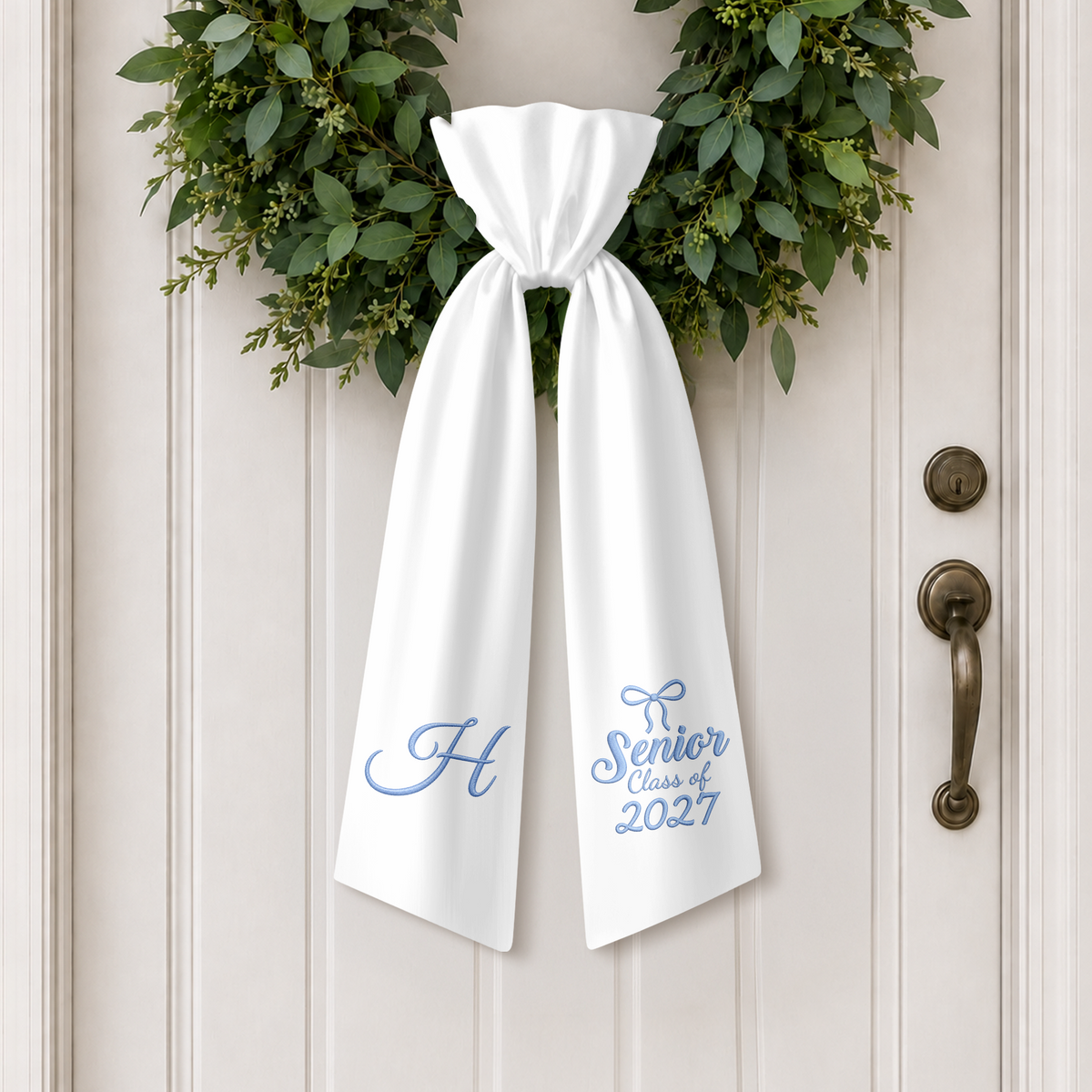 Personalized Custom Name Senior Class Of 2027 Embroidered Wreath Sash TH10 170971