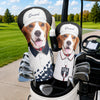 Custom Dog Cat Photo Golf Ball Pattern With America Flag Golf Head Cover HO82 902392
