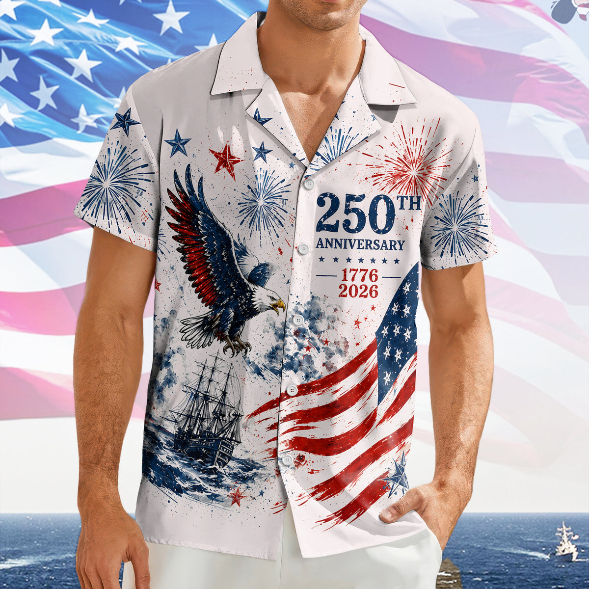 Personalized US 250th Anniversary 1776-2026 Patriotic Hawaii Shirt Gifts for Independence Day HA75 921604