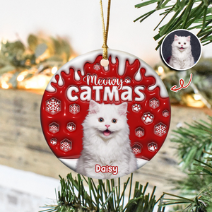 Custom Dog Cat Photo Christmas - Personalized Ceramic Ornament TH10 894383
