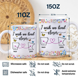 I Wish You Lived Next Door Personalized 3D Inflated Effect Mug For Bestie Sister Long Distance Relationship Gift CH07 896322