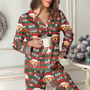 Custom Dog Face Cute Best  Dog Dad Ever Christmas Pajamas LM32 895749