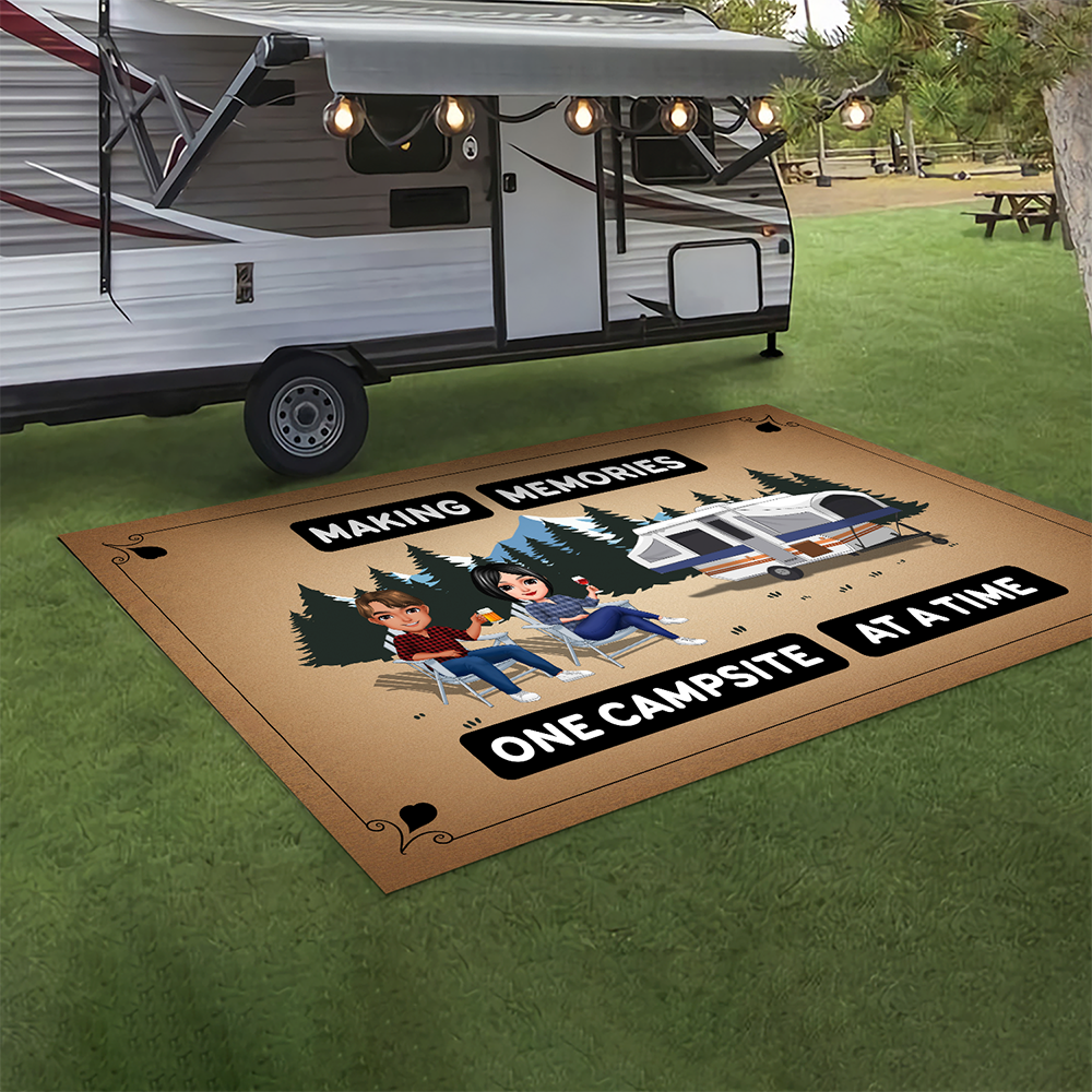 Personalized The Best Memories Are Made Camping Patio Mat TH10 894147