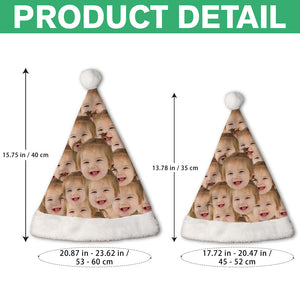 Custom Funny Human Face Portrait Unique Santa Hat For Family Gift LM32 895353