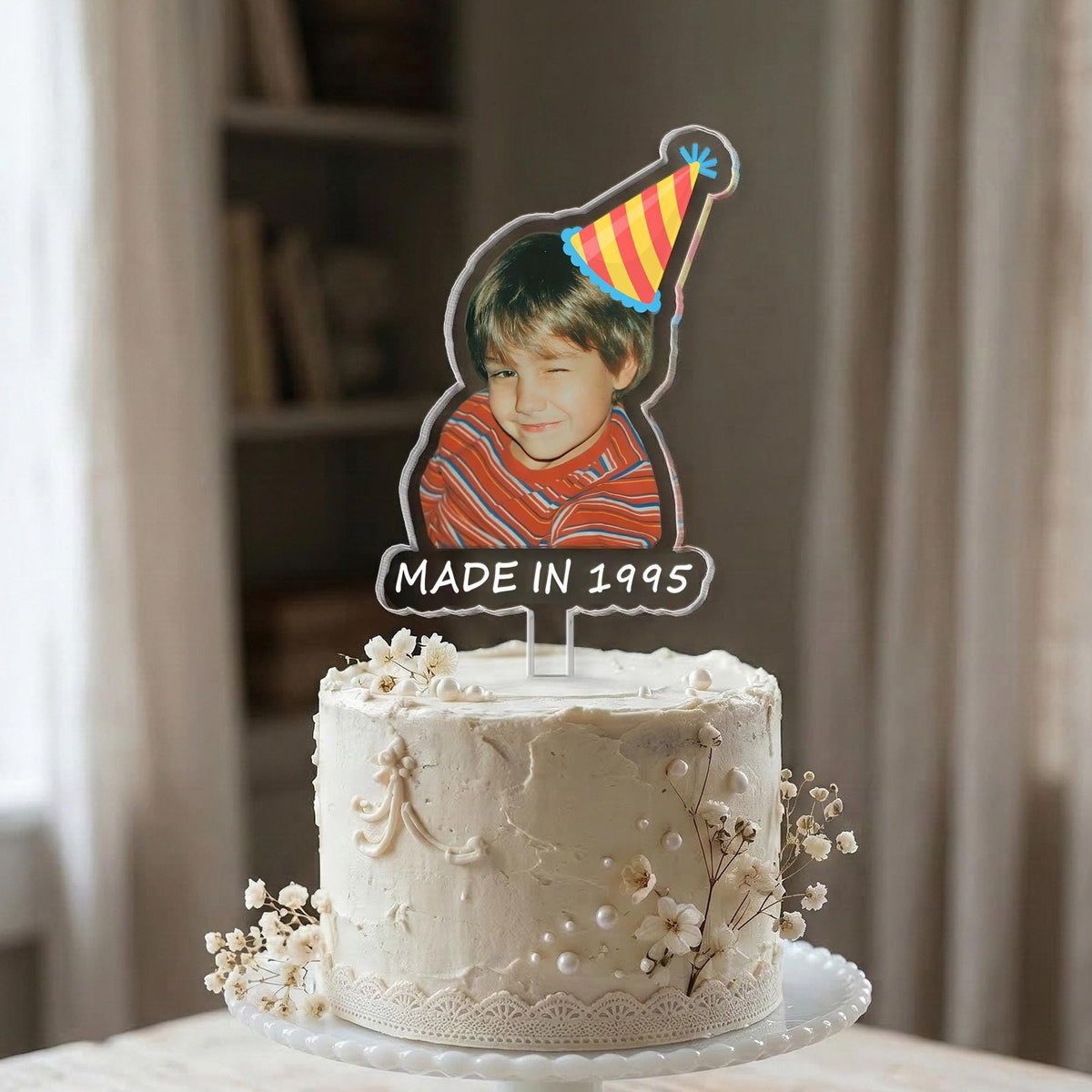 Custom Funny Photo Look Who's 30th 40th 50th Birthday Acrylic Cake Topper LM32 899915