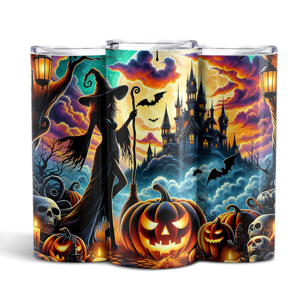 Halloween Witches And Pumpkin Skinny Tumbler HO82 894958