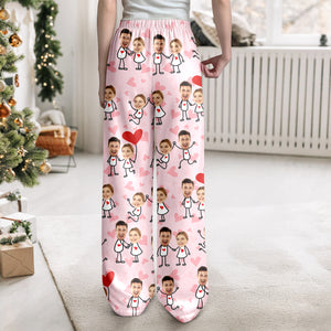 Custom Face Fun Couple Sweatpants Christmas Gift, Valentine Day's Gift HA75 898400