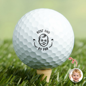 Custom Photo Best Dad By Par Golf Ball Stamp Box Gift for Golfer, Golf Ball Marker HA75 898518