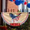 Personalized God Bless America 1776 - 2026 Eagle Non-Pleated Fan Flag LM32 899029