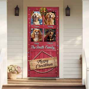 Custom Cute 3D Dog Merry Woofmas Christmas Decoration Door Cover LM32 897121