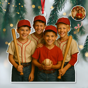 Custom Photo Baseball Kid Team Acrylic Ornament Gift For Baseball Lovers HO82 894930