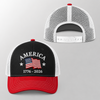 America Flag 1776-2026 250th Anniversary Embroidered Trucker Hat CH07 911926