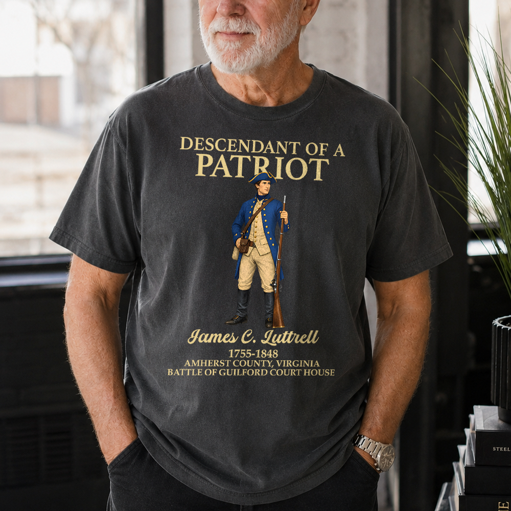 Custom Name Descendant of a Patriot Dark Shirt TH10 169947