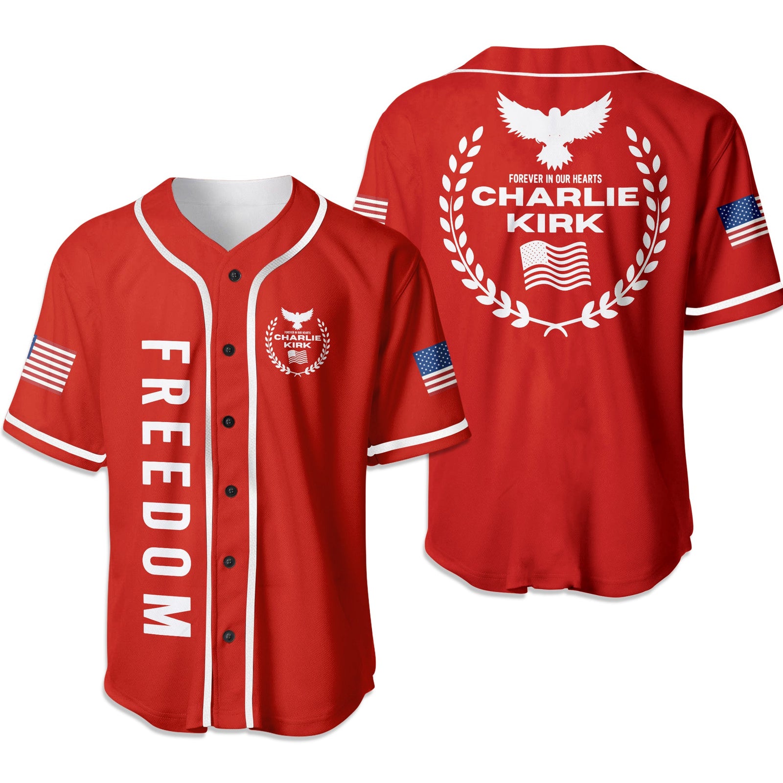 Freedom Chalie Kirk Baseball Jersey Shirt TH10 896325