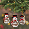 Personalized Name Funny Face Christmas Snowman LED Wooden Ornament LM32 669753