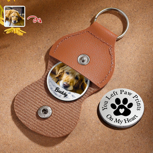 Custom Photo Pet You Left Paw Prints On My Heart Memorial Pocket Hug HA75 897984