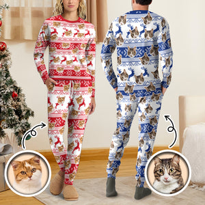 Custom Photo Christmas Cat Sleepwear Xmas Fun HO82 900150