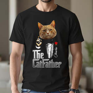 Custom Photo The Catfather Gentlemen Cat Shirt Personalized Gift For Dad HO82 893846