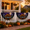 Custom Family Name Skeleton Pumpkin Happy Halloween Party Decor Non-Pleated Fan Flag LM32 669633