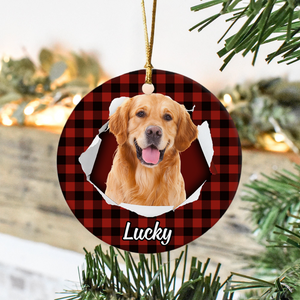 Custom Photo Dog Ceramic Ornament Christmas Gift For Dog Lovers HA75 897452