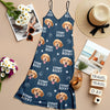 Custom Photo and Name I Love My Dog V-Neck Cami Maxi Dress HA75 892146