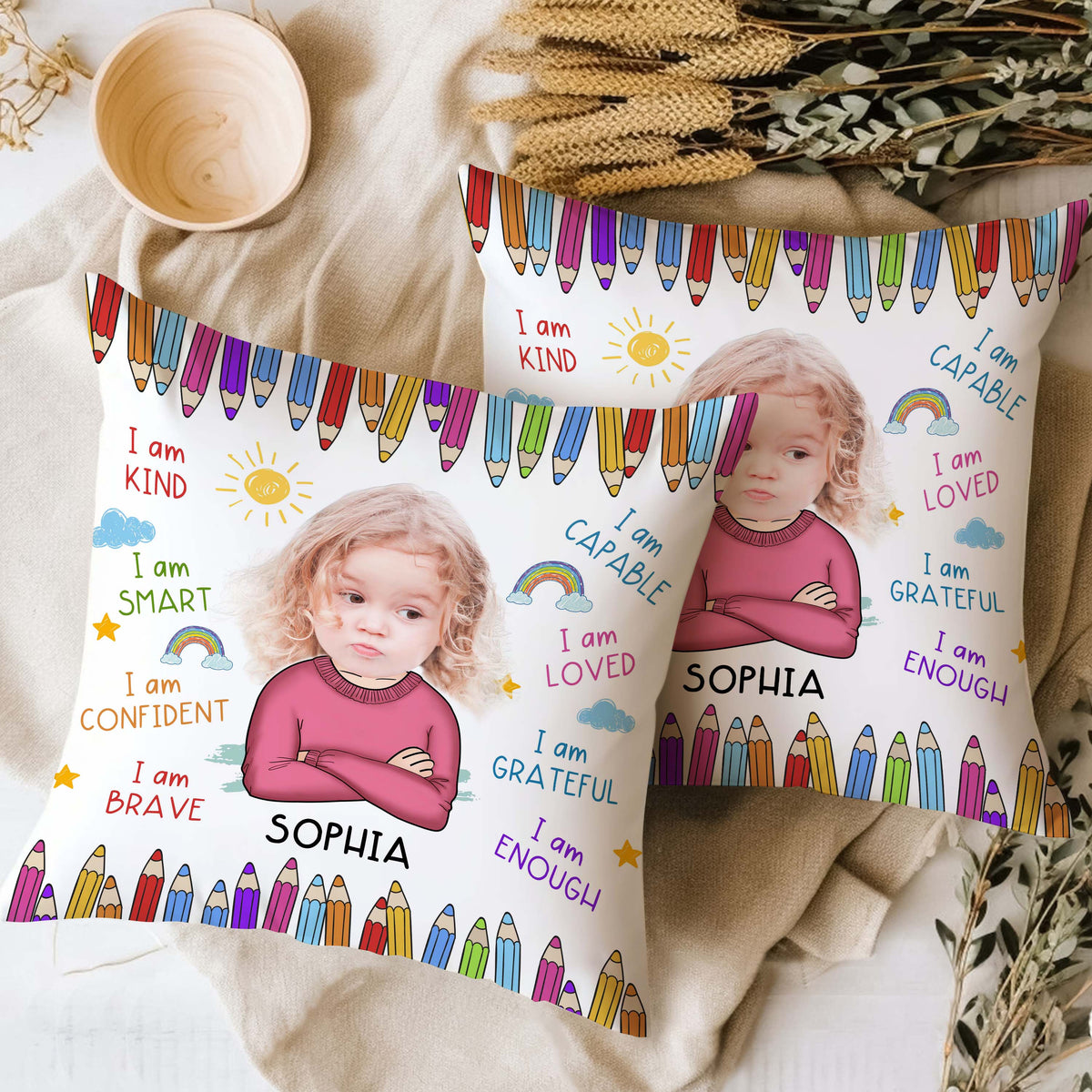 Custom Face Photo Pillow Gift For Kids TH10 894227