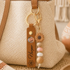 Personalized Custom Photo And Name Floral Beaded Keyring TH10 170805