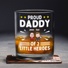 Custom Photo Proud Daddy of Little Heroes - Father's Day Personalized Gifts Custom Rock Glass for Dad, Superhero Lovers HO82 894056