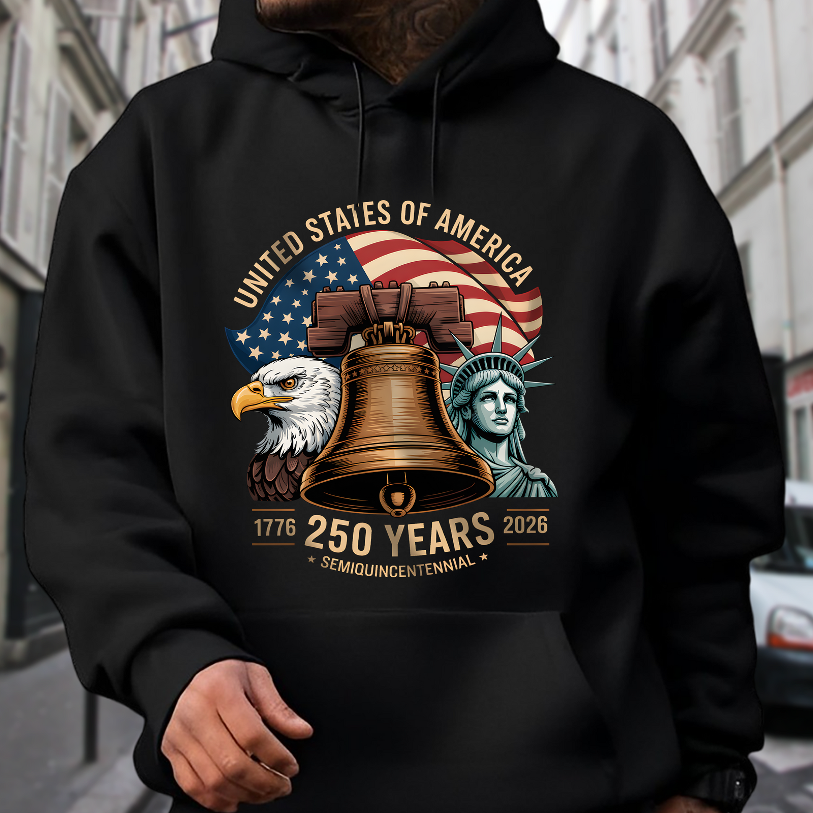 United States Of America 250th Anniversary 1776-2026 Semiquincentennial Dark Shirt LM32 899589