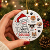 Custom Photo Merry Woofmas To The World Dog Ceramic Ornament HO82 903504