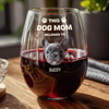Custom Photo This Dog Mom Belongs To Me Dog Lover Wine Glass TH10 892681