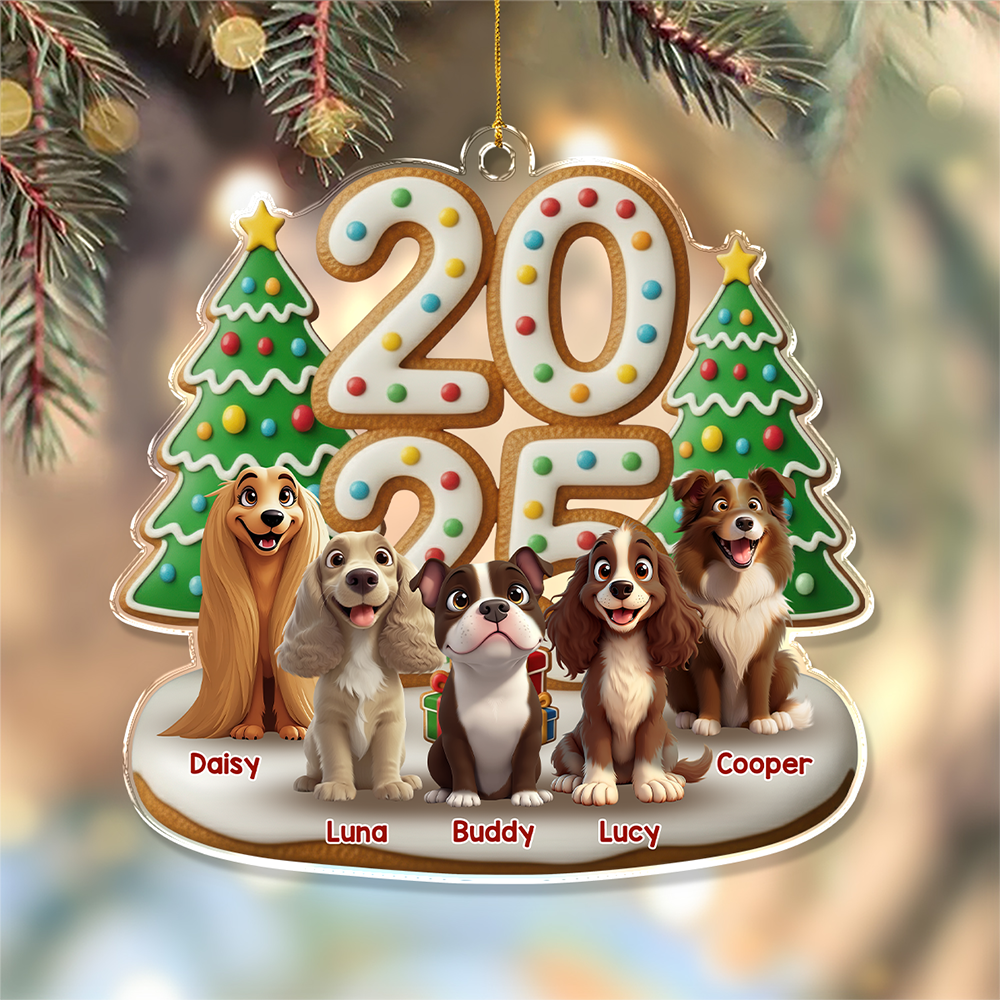 Custom Acrylic Ornament - Personalized Christmas Gifts For Dog Lovers HO82 900458