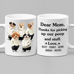 Custom Photo Thanks For Picking Up My Poop And Stuff Mug, Funny Gift for Dog, Cat Lovers HA75 891912