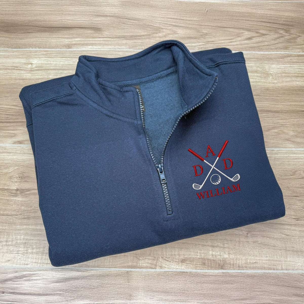 Custom Dad Mom Golf Embroidered Quarter Zip Sweater Father’s Day Gift HO82 902296