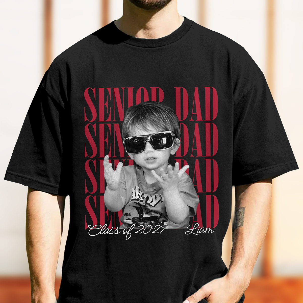 Custom Photo Senior Mom, Senior Dad, Class Of 2027 Comfort Shirt TH10 170603