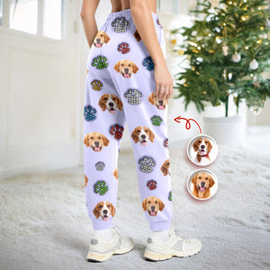Custom Dog Photo Christmas Paw Style - Personalized 3D Inflated Effect Sweatpants CH07 899654
