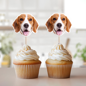 Custom Photo Funny Dog Funny Personalized Decoration Cupcake Toppers HA75 891986