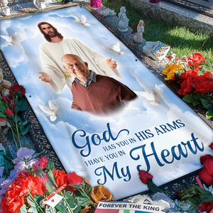 Custom Photo God Has You in His Arms Memorial Grave Blanket HA75 892788