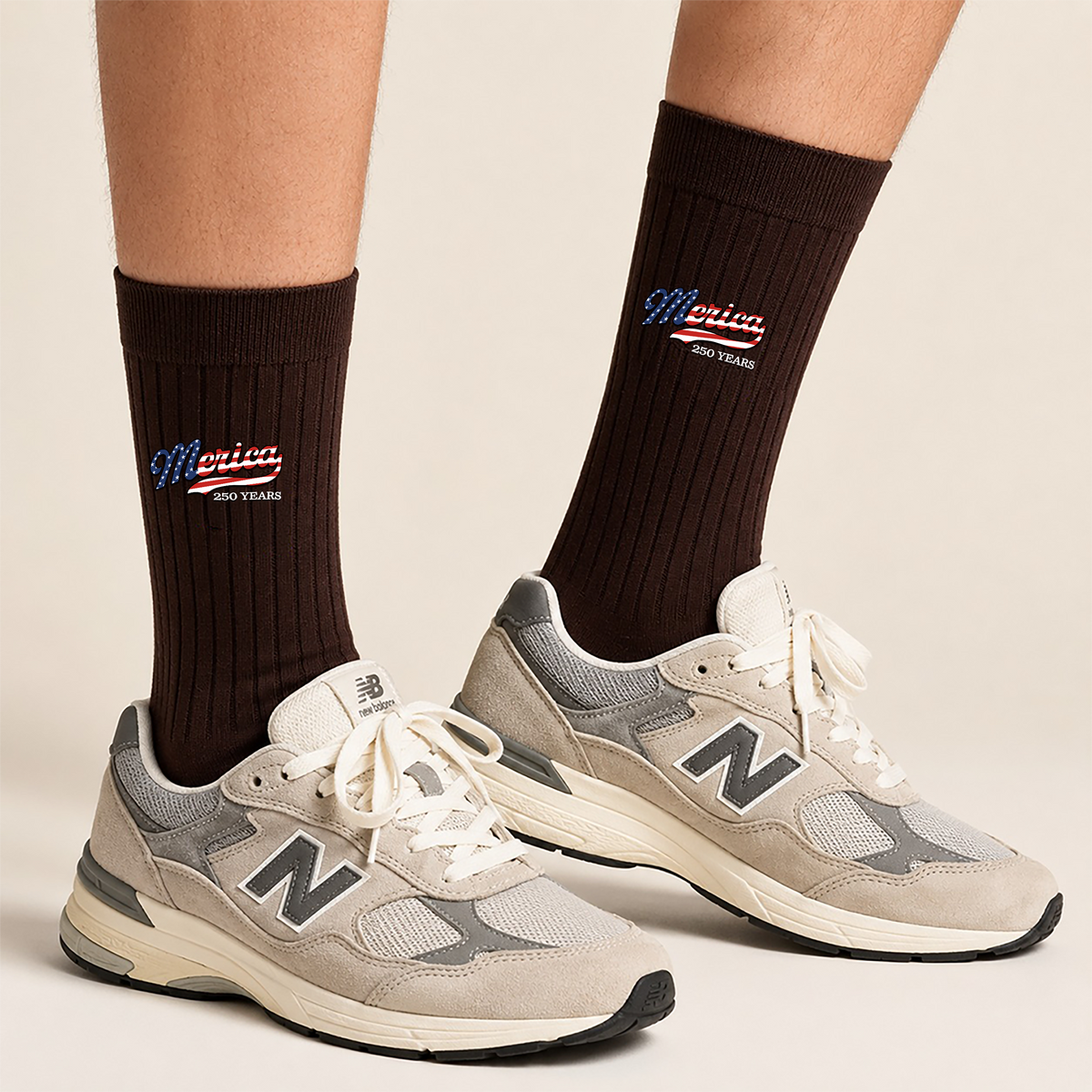 USA Patriotic Merica 250 Years Embroidered Socks HO82 903296