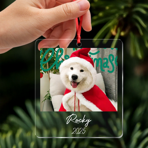 Custom Dog Photo Acrylic Ornament Christmas Gift For Dog Lovers LM32 895769