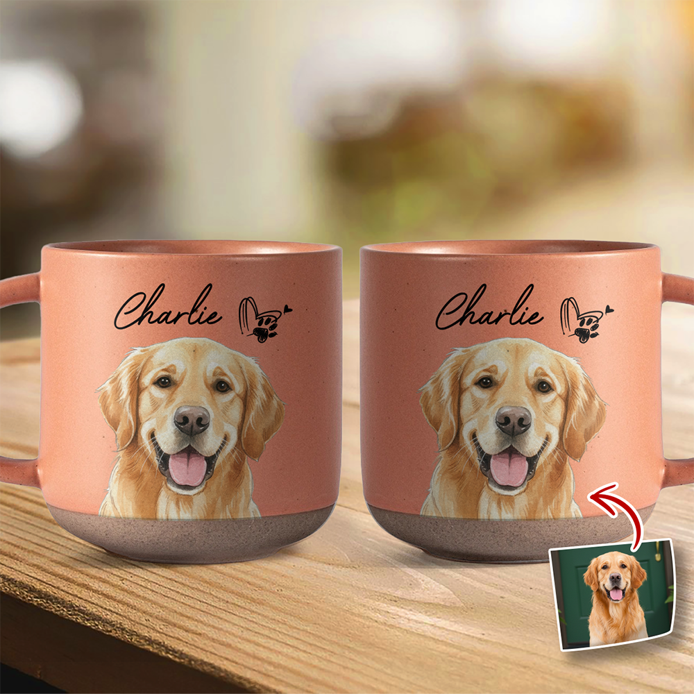 Custom Photo Dog Cat Pottery Mug For Dog Cat Lovers TH10 896927