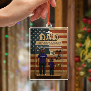 Personalized Name You Are The World Dad Family Christmas Acrylic Ornament LM32 895597