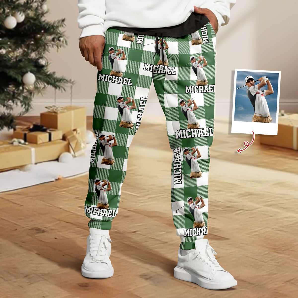 Custom Photo Golf Sweatpants Christmas Gift For Golf Lovers, Golfer HA75 898526
