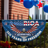 Custom Family Name 250 Years of Freedom America Non-Pleated Fan Flag CH07 910570