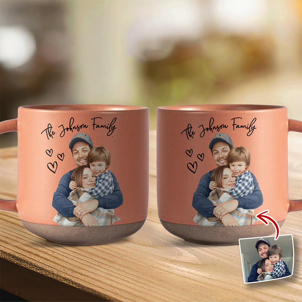 Custom Photo Pottery Mug For Family Or Couple TH10 896923