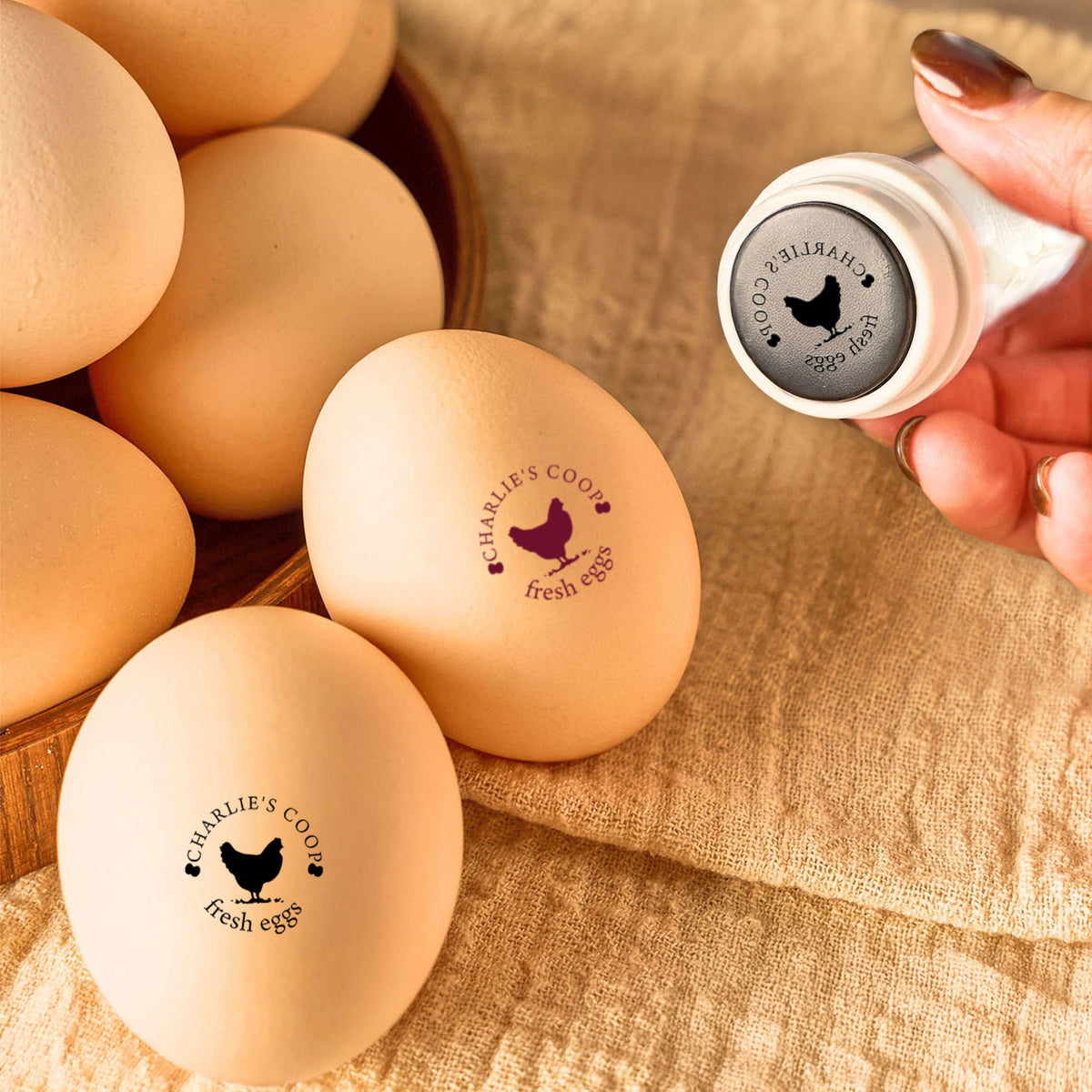 Personalized Hen Egg Stamp Birthday Christmas Gift for Family Farmer Breeder CH07 896506